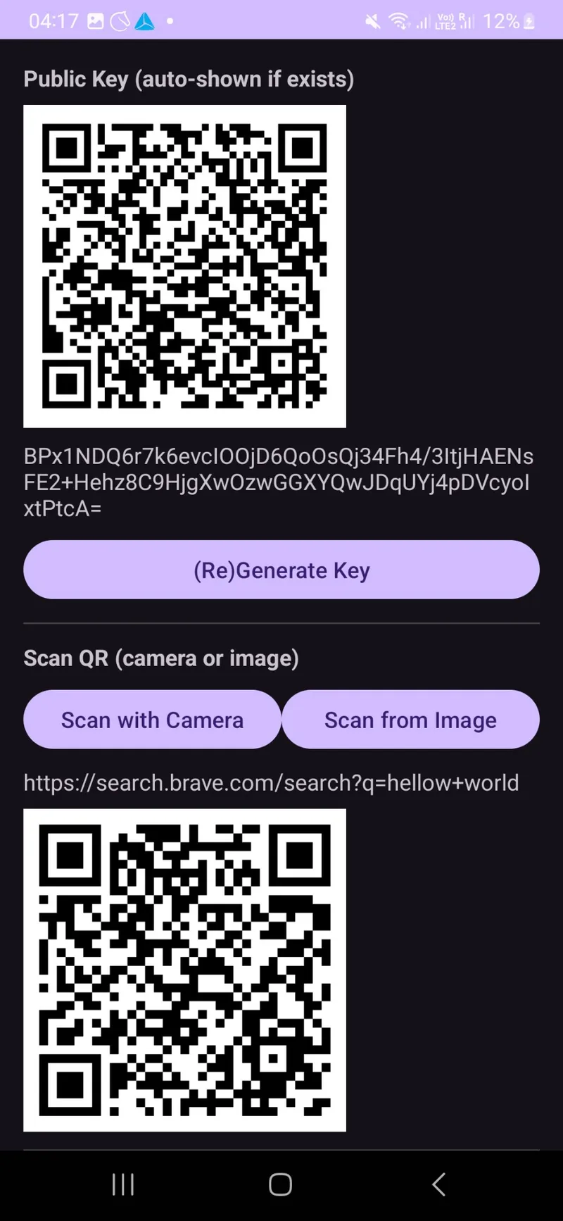 CryptoHanko Android screenshot showing its digital signing interface.