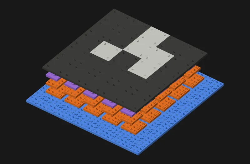 Complete glider assembly preview. Open the 3D view to rotate its layers.