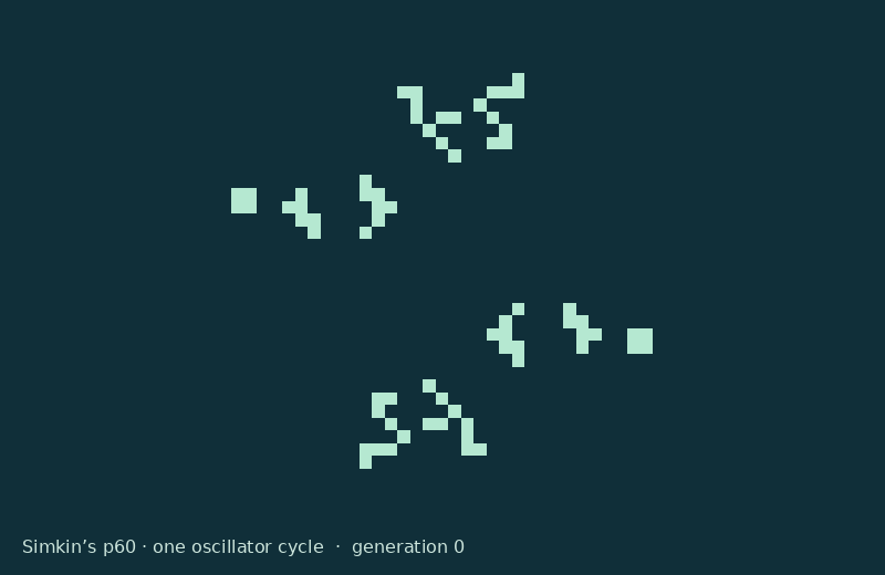 One complete 60-generation cycle of Simkin’s p60.